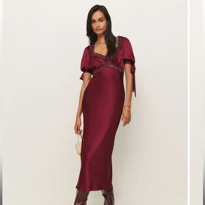 Reformation Stella Silk Dress